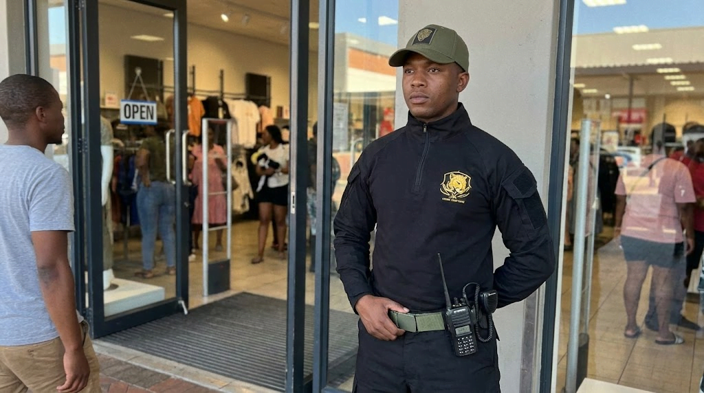 Uniformed retail store security guards Fordsburg entrance